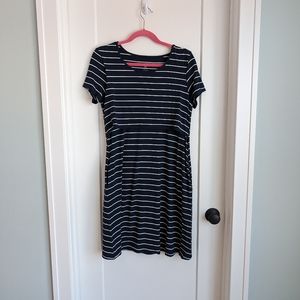 Kindred Bravely Eleanora Bamboo Maternity & Nursing Lounge Dress, Large, Navy